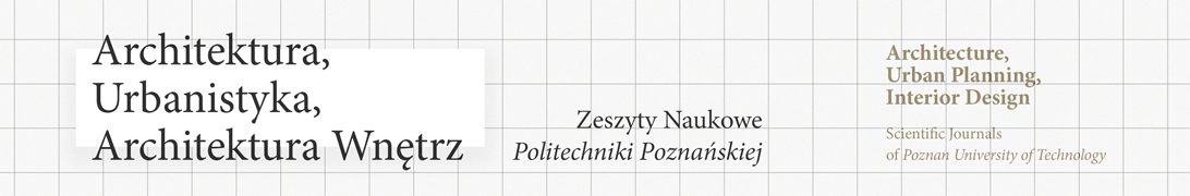 Logo of the journal: Zeszyty Naukowe Politechniki Poznańskiej. Architektura, Urbanistyka, Architektura Wnętrz